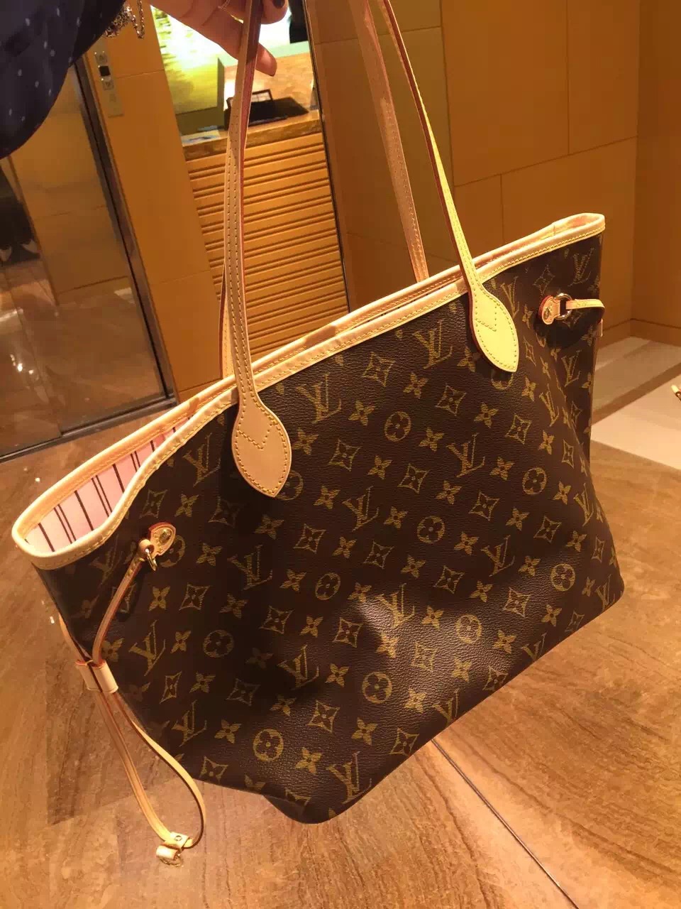 Louis Vuitton Neverfull MM Bag M50366 Rose Ballerine